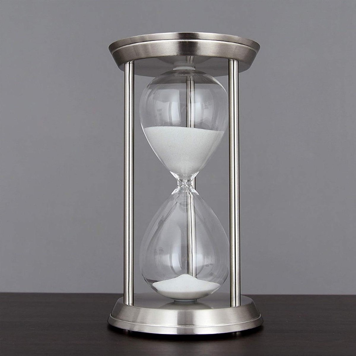 Zandloper Timer - Glazen Zandklok - Tijdmanagement Assistent - Vintage Decoratie - 15 30 60 Min - Naturel