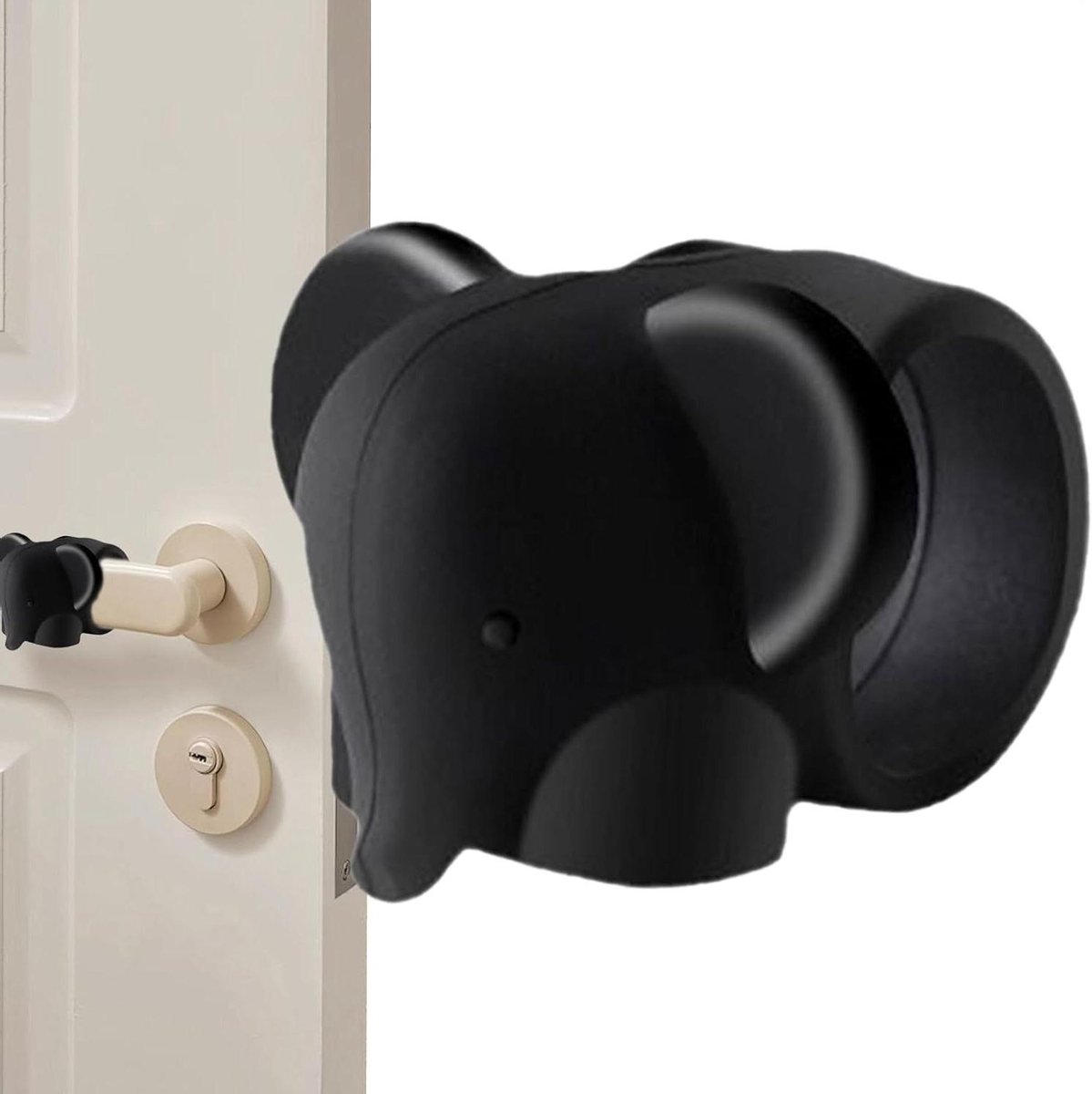Deurstopper - Dierenvorm stopper - Stil wonen - Anti-vingerklem - 65 cm dikte - Zwart
