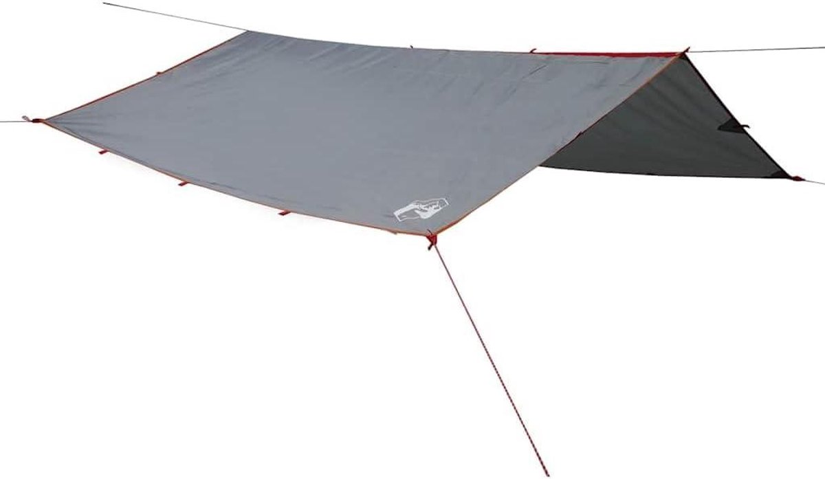 Dekzeil - Tentzeil Grondzeil - Outdoor Bescherming - Waterdicht PU-coating - 360 x 294 cm - Grijs oranje