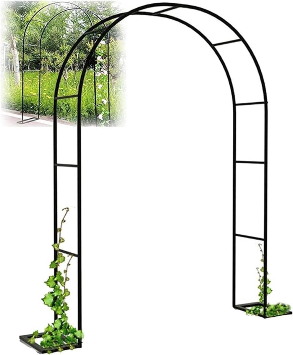 Metalen Tuinboog - Rozenboog Prieel - Decoratie Planten - Verstevigd Metaal - 300x240cm - Zwart