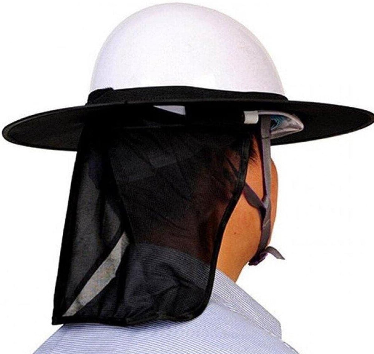 Nekbescherming Helm - Zonnekap - Bescherming Zon - Ademend Mesh - 42 x 25 cm - Zwart