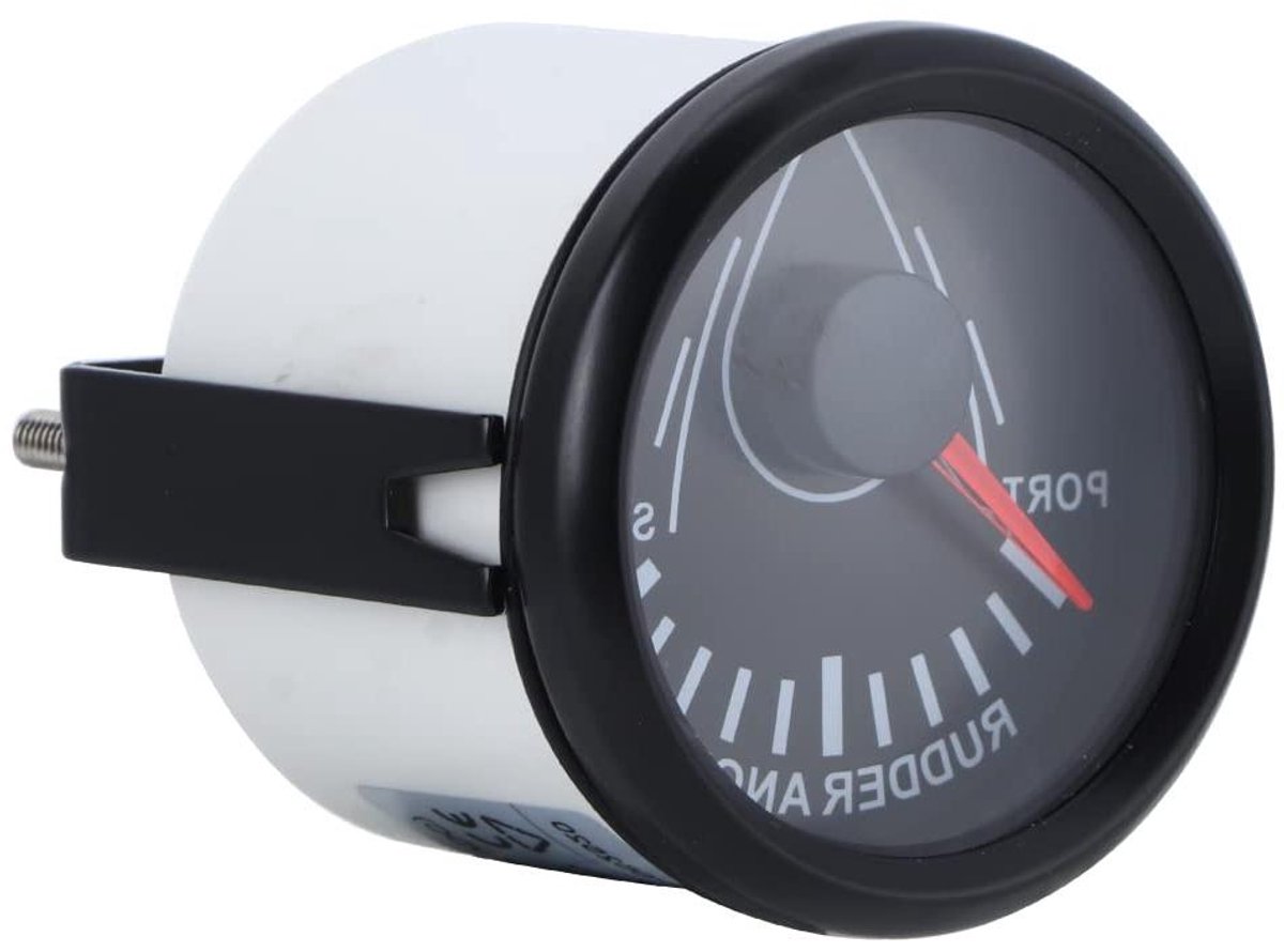 Roerhoekindicator Boot - Roerstandmeter Jacht - Navigatie Verbeteren - IP67 Waterdicht - 52 mm - Zwarte Wijzerplaat