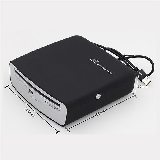 Externe DVD Speler - Schijf Station - Media Afspelen - Android Compatibel - 45CM Kabel - Zwart — afbeelding 4