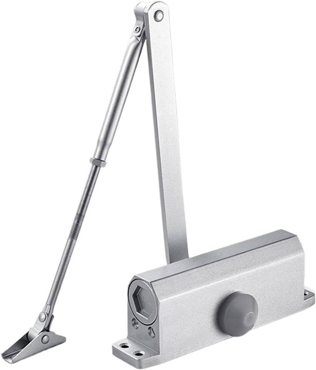 Automatische Deurdranger - Hydraulische Sluiting - Stille Deuropening - Instelbare Snelheid - Tot 85 Kg - Zilverkleurig