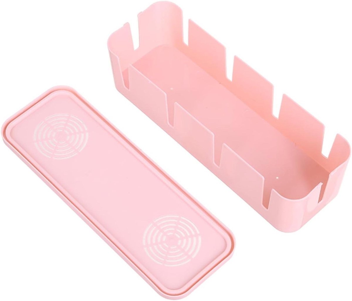 Kabel Opbergdoos - Snoer Organizer - Bureau Opruimen - Deksel met Plankfunctie - 267 cm Lengte - Willekeurig