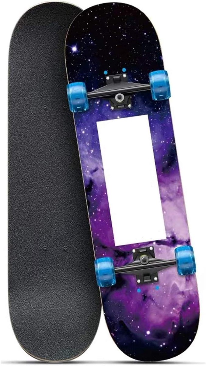 Compleet Skateboard Cruiser Board Beginners Leren Verlichte Wielen 31×8 Inch Style I