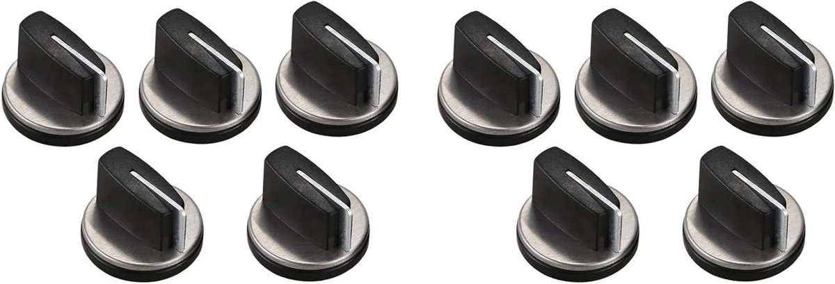 Gas Fornuis Knop - Oven Bediening - Keuken Reparatie - Eenvoudige Rotary Switch - 10 Stuks - Zwart Bruin