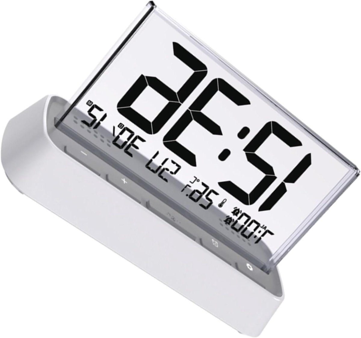 Digitale Klok - Weerstation Monitor - Omgevingsbewaking - Groot LCD Display - 143 mm x 81.5 mm - Zwart
