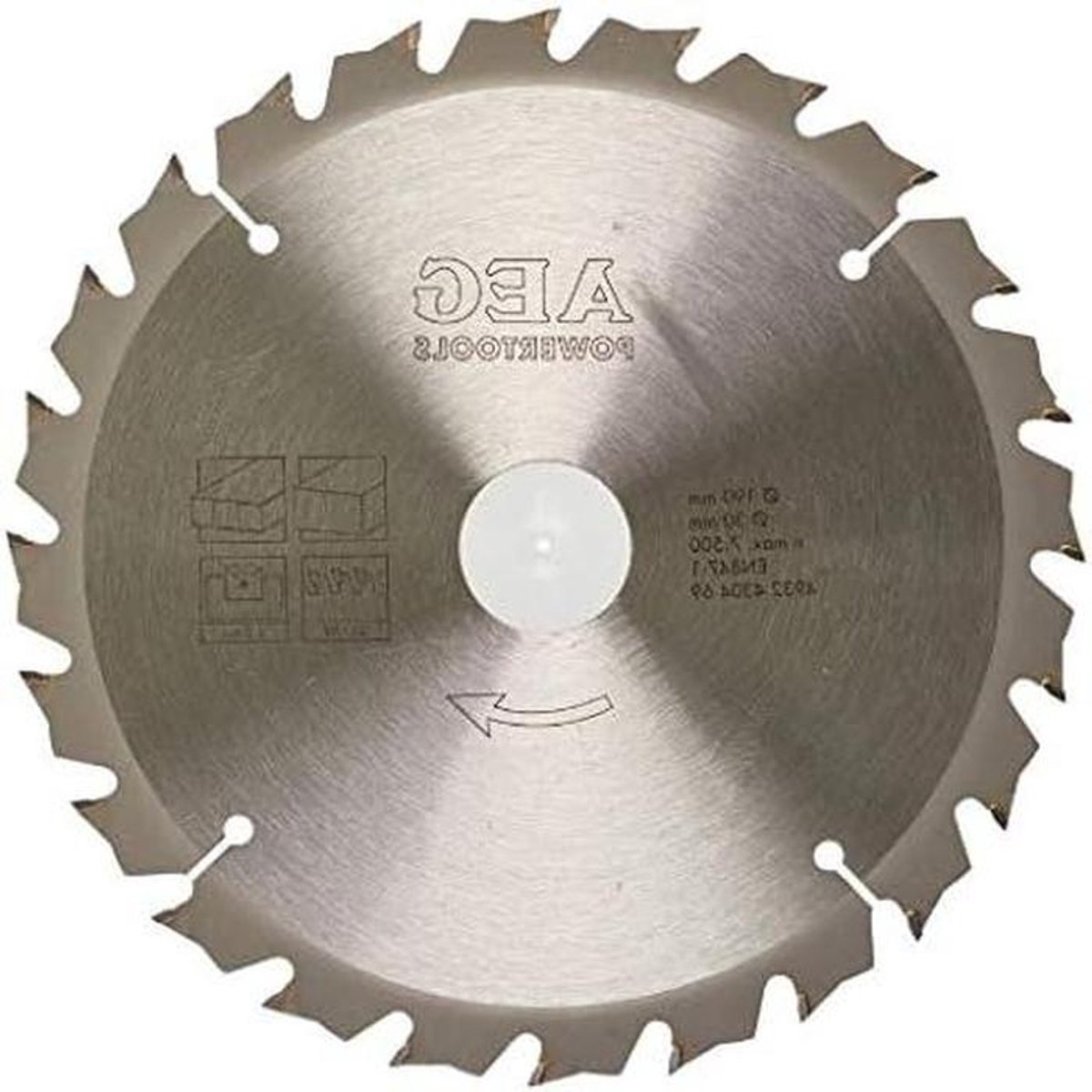 Zaagblad Cirkelzaag - Metaal Plastic - Precisie Zagen - 24 Tanden - 190 x 30 mm - Zilverkleurig