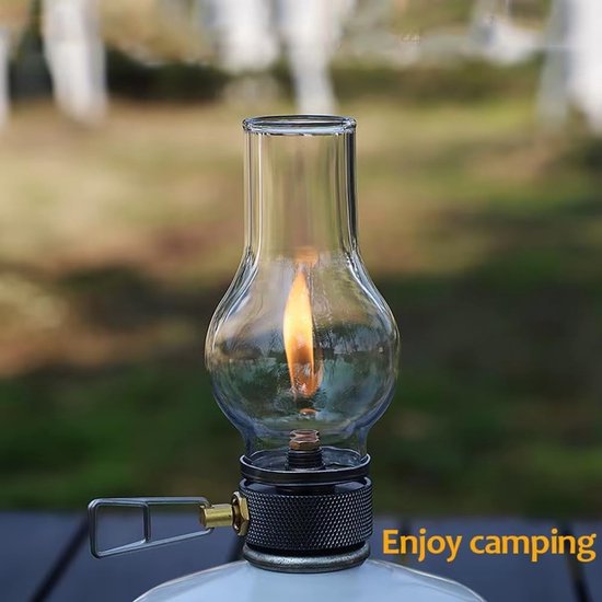 Compacte Gaslamp - Draagbare Lantaarn - Buiten Verlichten - Warme Sfeer - 17 x 10 x 10 cm - Zoals Afgebeeld — afbeelding 4