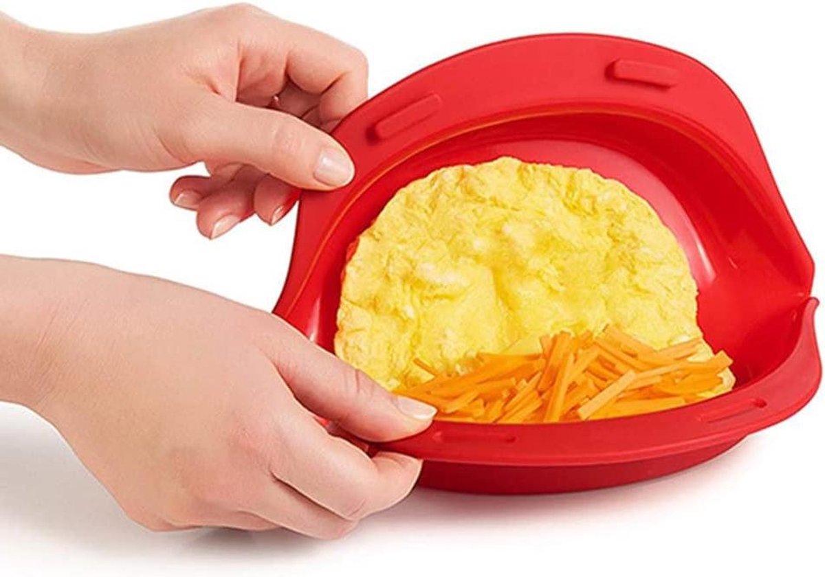 Omelet Maker - Ontbijt Maken - Snel Ontbijten - Geïntegreerd Ontwerp - 24 cm - Grijs