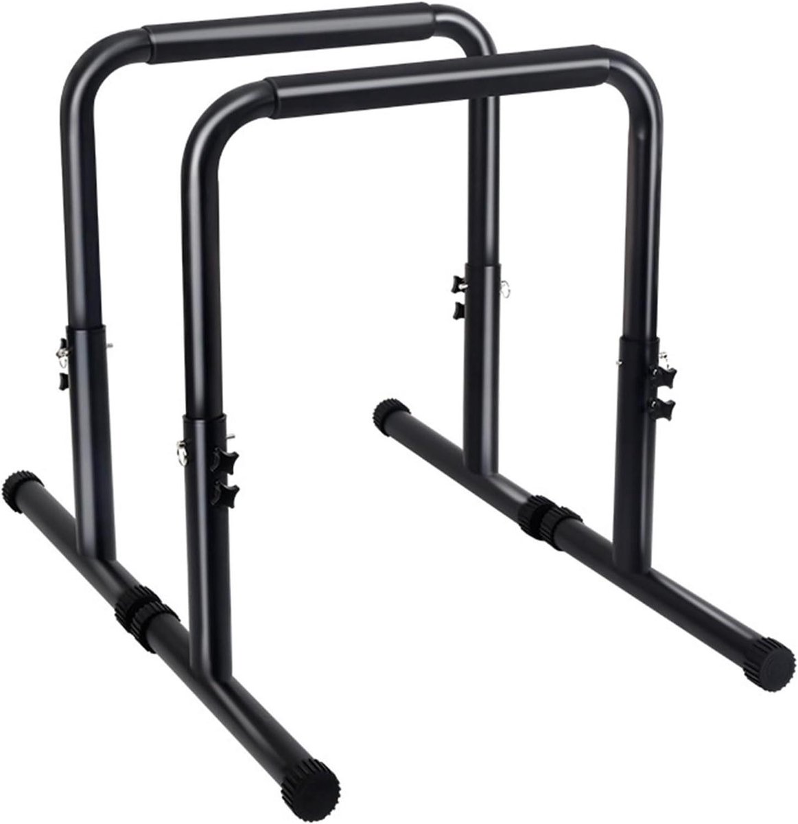Krachtstation - Fitness Stangen - Thuis Krachttraining - Verstelbare Hoogte - 300 LBS Capaciteit - Zwart