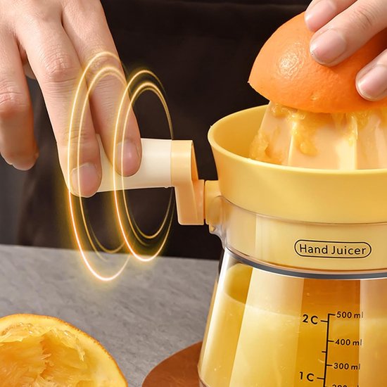 Hand Juicer - Multifunctional Clear Hand Juicer, Citrus Juicer, Small Grapefruit and Citrus Juicer, Hand Press Orange Juicer for Fresh Orange Juice — afbeelding 3