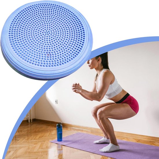 Balance Pillow, Balance Cushion - Flexible Yoga Balance Mat,Comfortable Core Stability Training Balance Disc for Adult Balance and Sensory with Pump — afbeelding 2