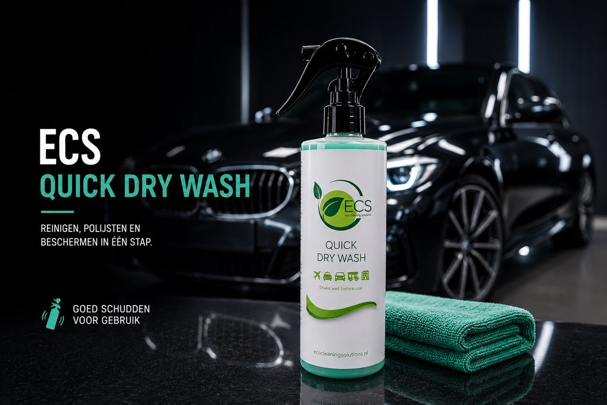 ECS Quick Dry Wash – Waterloze Autowas – Reinigt, Beschermt & Polijst in Één Stap – Nano Wax met Hoogglans Effect – 500ml – foto 8