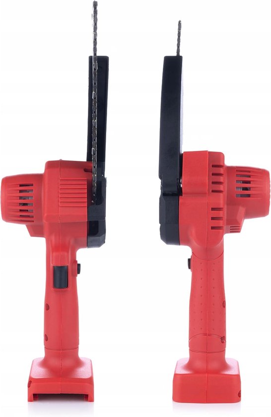 Accukettingzaag - Mini zaag - Houtbewerking Tuin - Krachtig 1200W - 6 inch - Rood — afbeelding 4