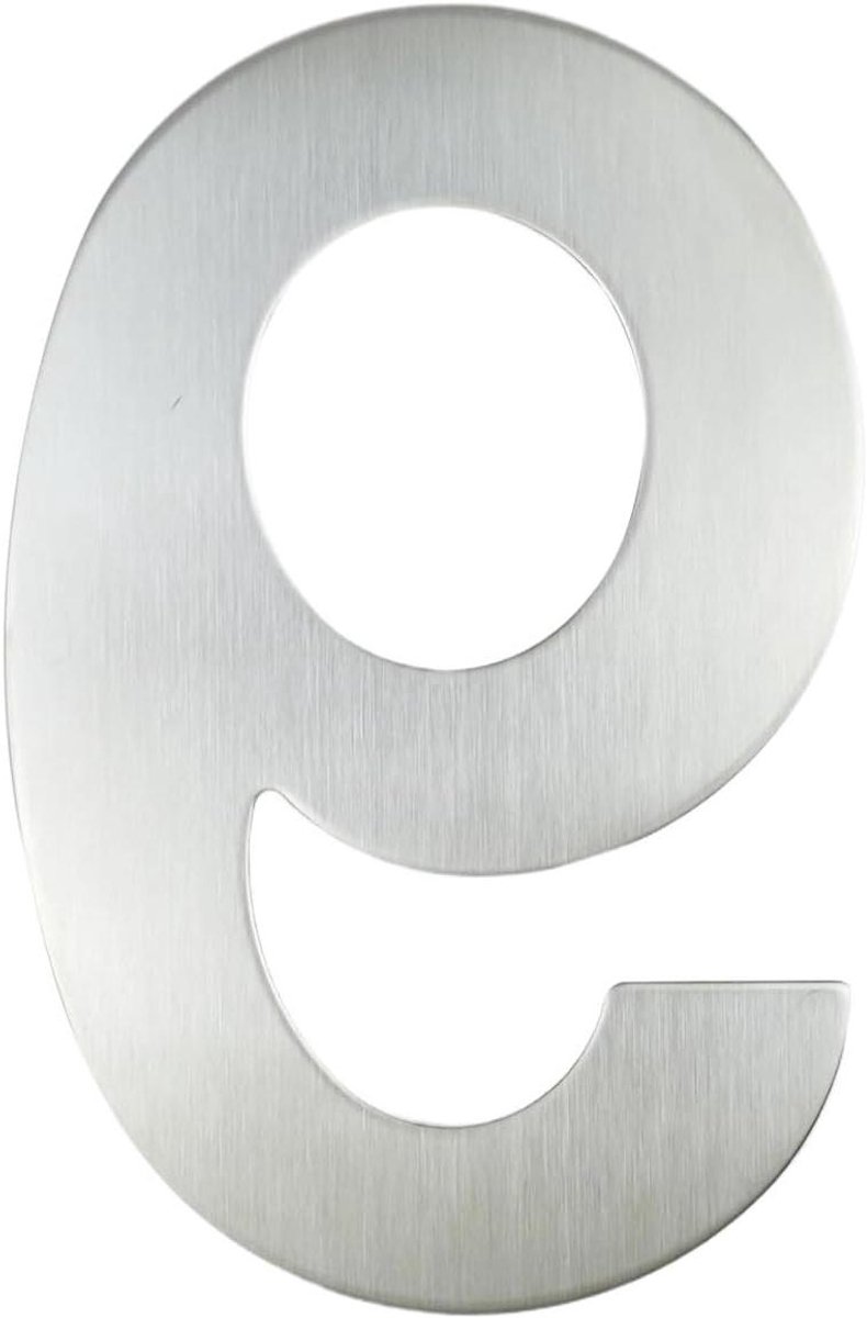Huisnummer - Adresnummer Deurnummer - Voordeur Markeren - Drijvend Uiterlijk - 30cm - Zilver