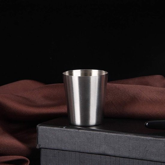 12 Stuks RVS Shotglazen 30ml voor Camping en Reizen, Perfect voor Koffie, Thee en Whisky — afbeelding 2