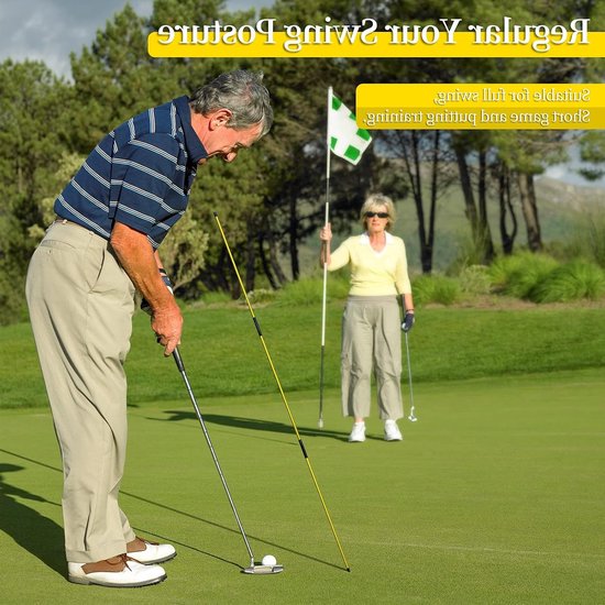 Dailygoods- Uitlijnstokken set van 2 - Inklapbare Trainingshulpmiddelen - Lichtgewicht Glasvezel - 122 cm Lengte - Verbeter Swinguitlijning - Inclusief Opbergkoker - Golfstokken van Dailygoods — afbeelding 4