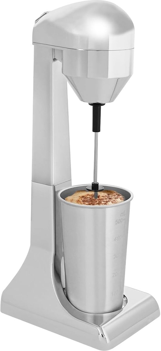Milkshake Machine - Staande Mixer - Dranken Maken - Twee Snelheden - 500 ml - Zilver