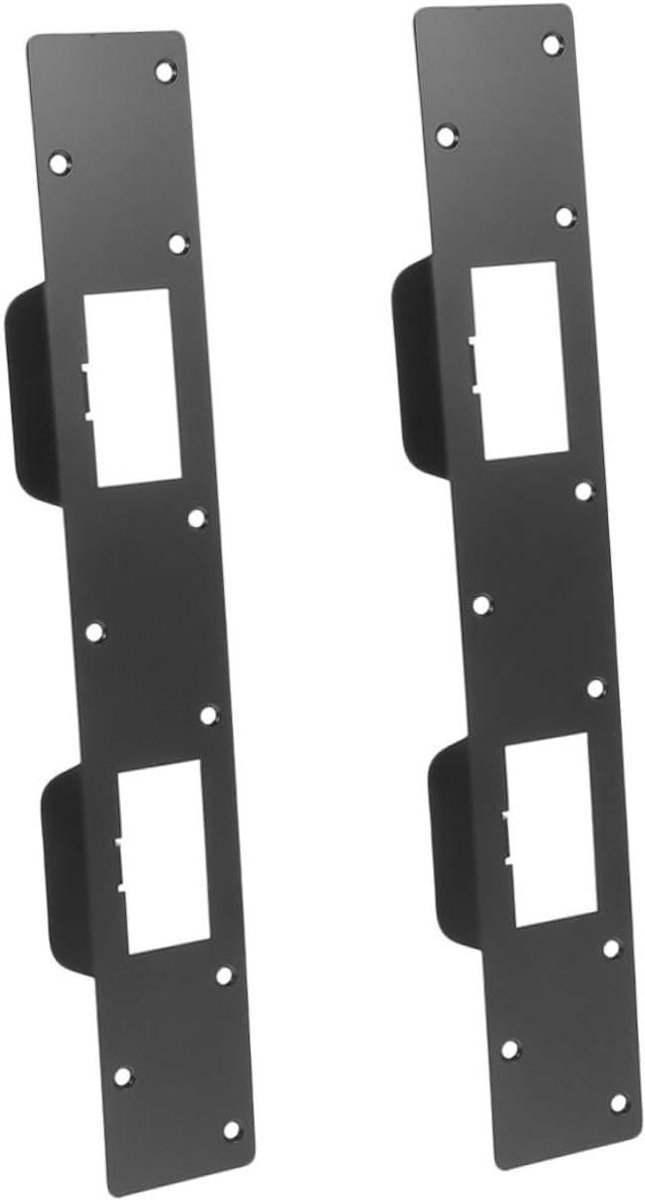 Versterkte Sluitplaat - Deurbeveiliging Plaat - Extra Beveiliging - Verstevigd Ontwerp - 28x5 cm - Zwart