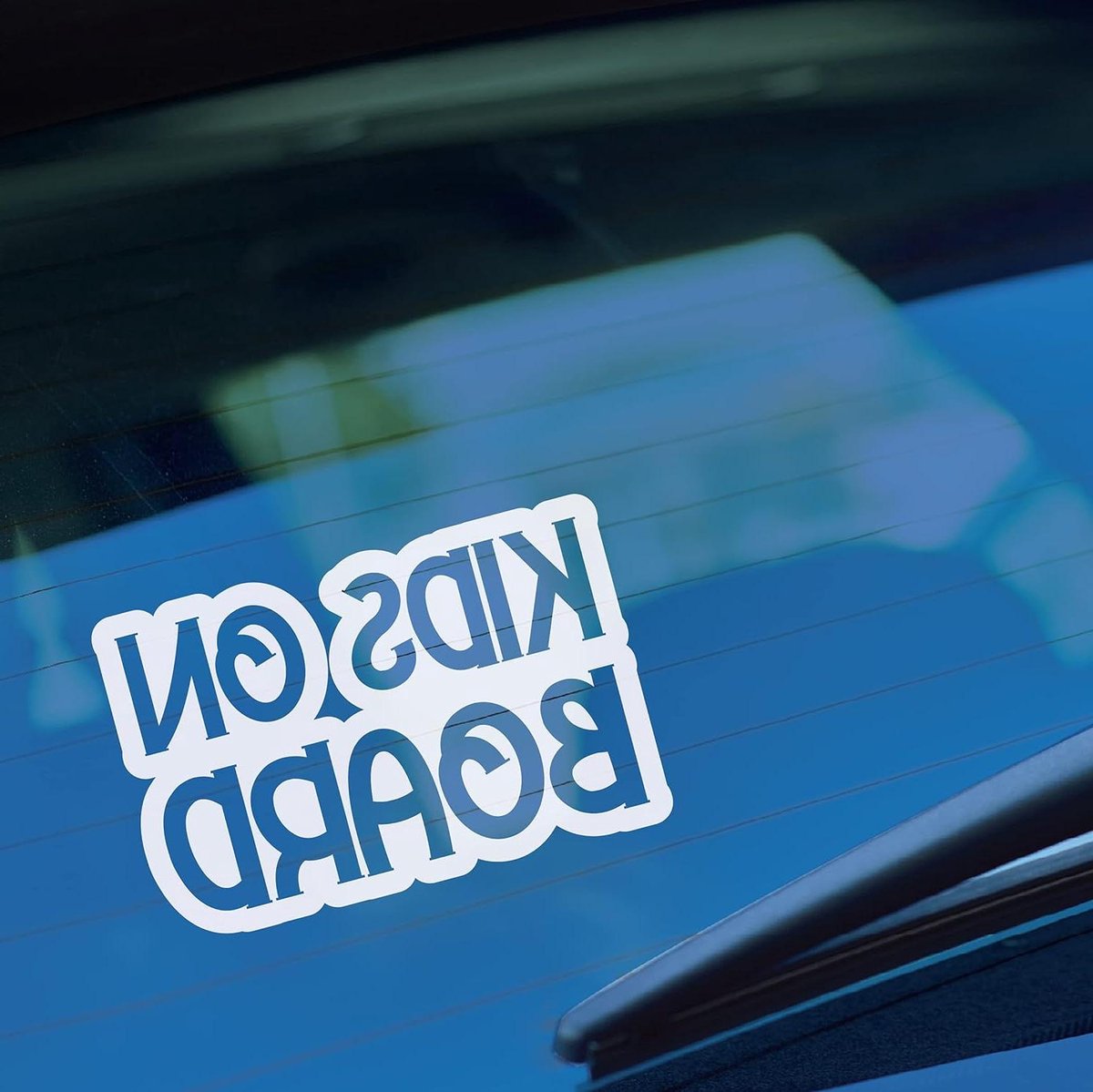 Auto Sticker - Veiligheid Raam - Informatie Delen - Eenvoudig Aanbrengen - 100mm x 65mm - Wit