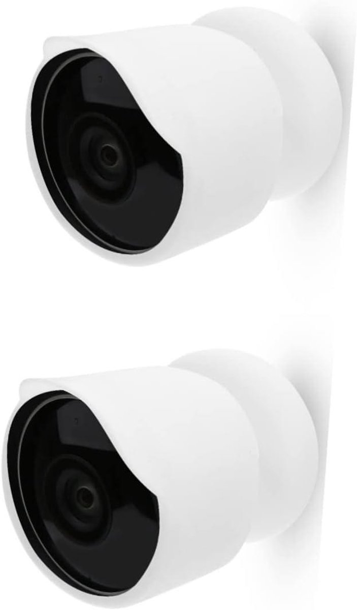Camera Beschermhoes - Beveiligingscamera Cover - Buiten Beveiligen - Verlengde Rand Ontwerp - 10 x 10 x 9.5cm - Wit