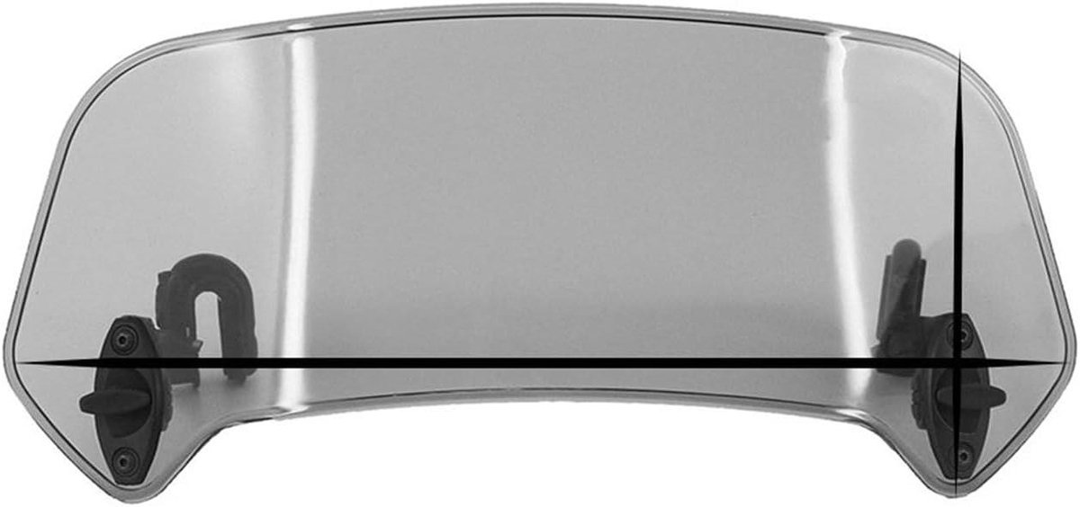 Motorfiets Windscherm Spoiler - Verstelbare Voorruit Uitbreiding - Comfortabeler Rijden - Universele Pasvorm - 360mm Breedte - Mini Smoke