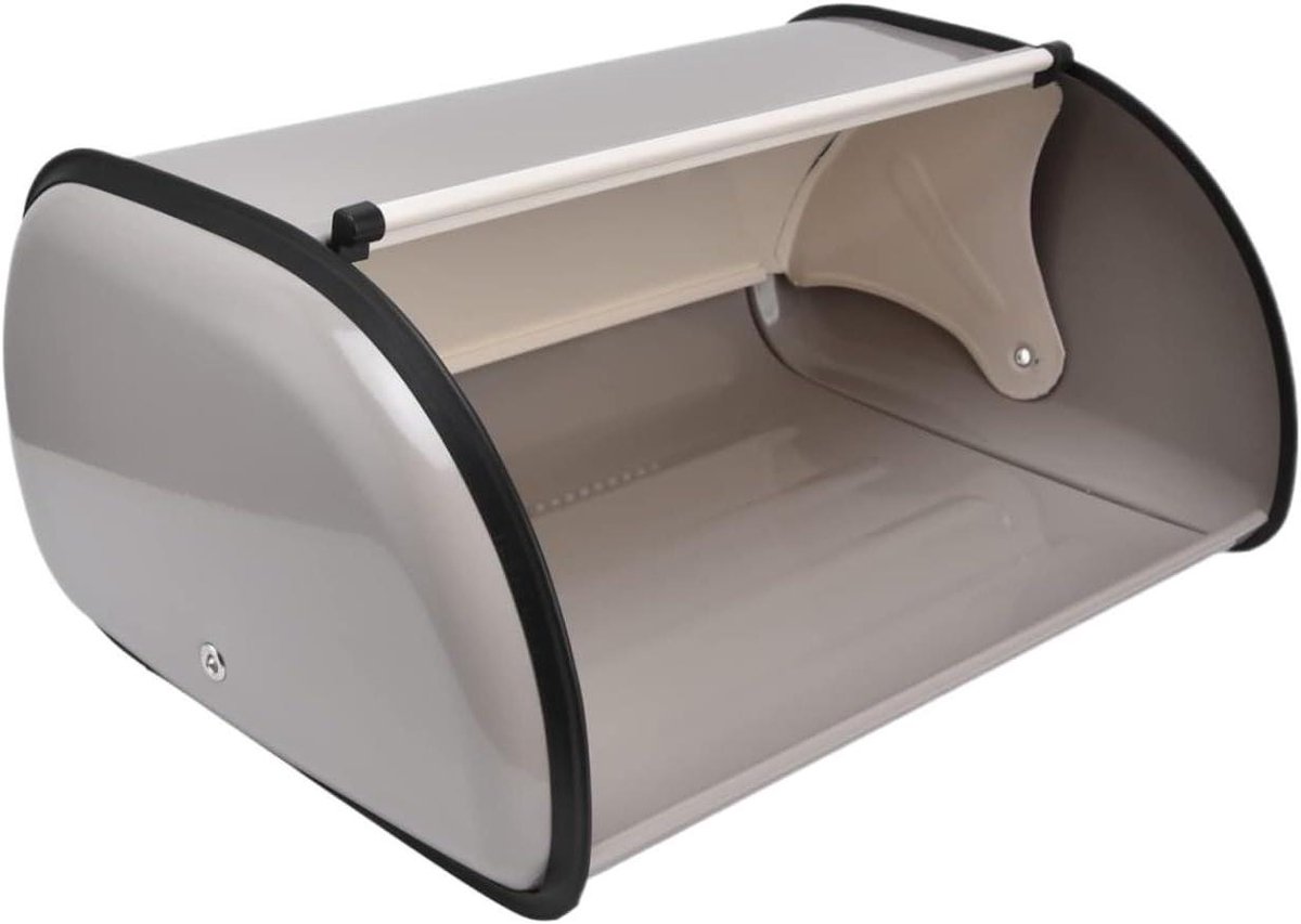 Broodtrommel - Broodbak - Brood vers houden - Grote capaciteit - 34.5 cm - Zilverkleurig