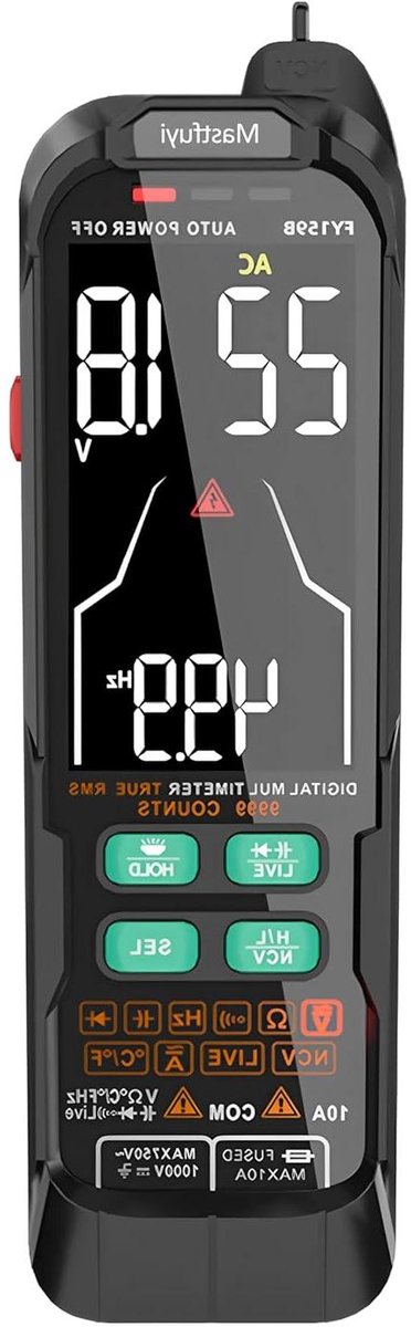 Digitale Multimeter - Meetinstrument - Elektrische Metingen - True RMS Meting - 1000V - Multicolor