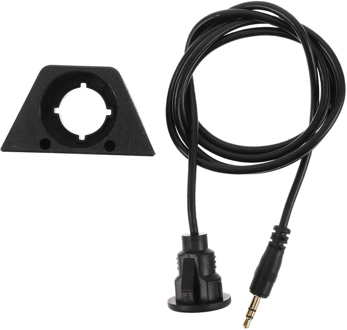 Audio Verlengsnoer - Aux Kabel - Paneel Montage - Waterdicht Ontwerp - 2.8 cm - Zwart