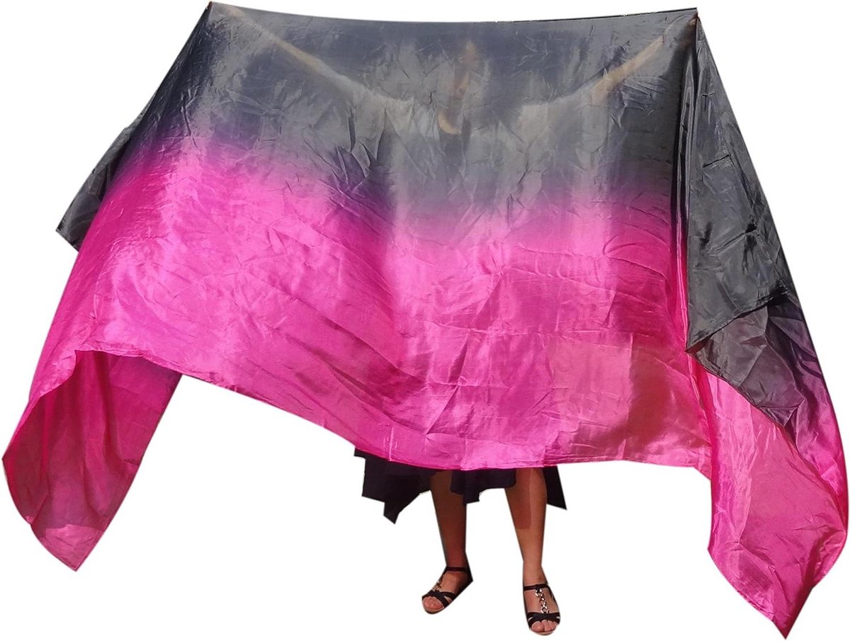Dans Sjaal - Zijden Doek - Dans Performance - Tweekleurig Gradiënt - Rechthoekig - Veelkleurig