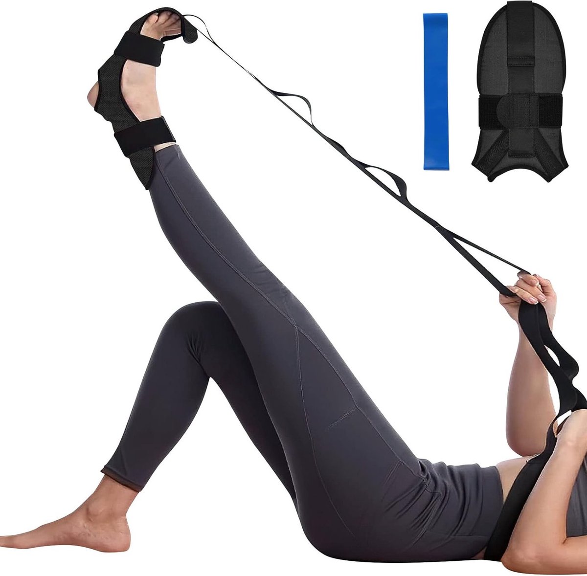 Yoga Stretchband met 7 Lussen, Elastische Oefenband voor Spierversterking, Geschikt voor Yoga en Fitness, Ideaal voor Rekken en Flexibiliteit