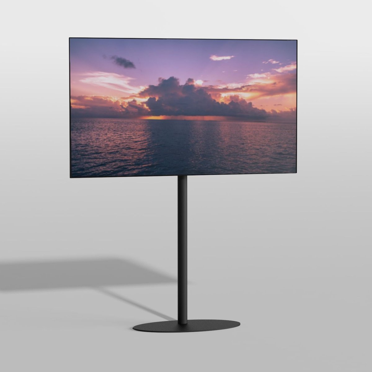 Cavus TV Vloerstatief ELLIPS 150 – zwart - hoogte 120cm - VESA 100x100