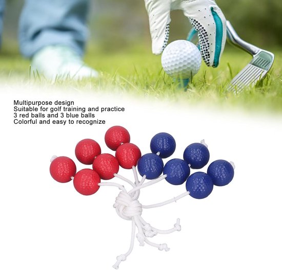 Werpballen Set - Ladder Toss Ballen - Golftraining Oefenen - Duurzaam PE Materiaal - 6 Stuks - Rood Blauw — afbeelding 3