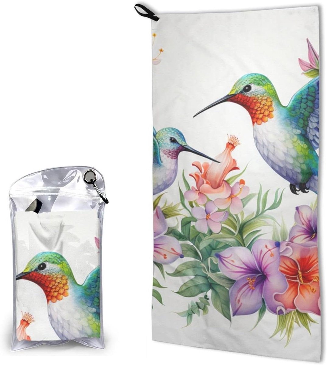 Microvezel Handdoek - Sneldrogende Handdoek Strandlaken - Actief Leven - Compact Opvouwbaar - 80 x 40 cm - Meerkleurig