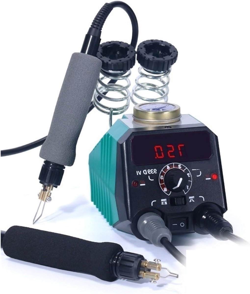 Soldeerstation - Pyrografie Set - Elektronica Reparatie - Dubbel Pen Systeem - 250-750°C - Zwart