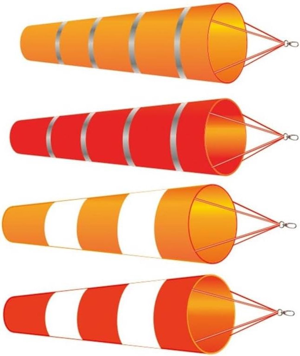 Windzak - Windmeter - Windrichting Meten - Ripstop Polyester - 150 cm - Oranjerood