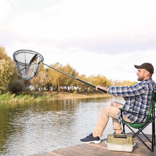 Vliegennet Set - Schepnet Telescopisch - Natuur Ontdekken - Inklapbaar Ontwerp - Tot 172 cm - Zwart — afbeelding 2