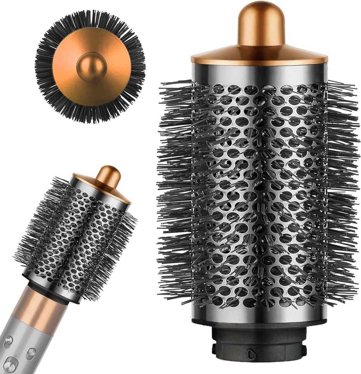Ronde Volumeborstel - Haarstyling Opzetstuk - Volume Creëren - Salonkwaliteit Resultaten - 16 x 9 x 9 cm - Lila