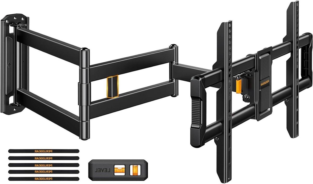 TV Wandbeugel - TV Houder - Flexibel Kijken - Extra Lange Arm - 943 mm - Mzwart