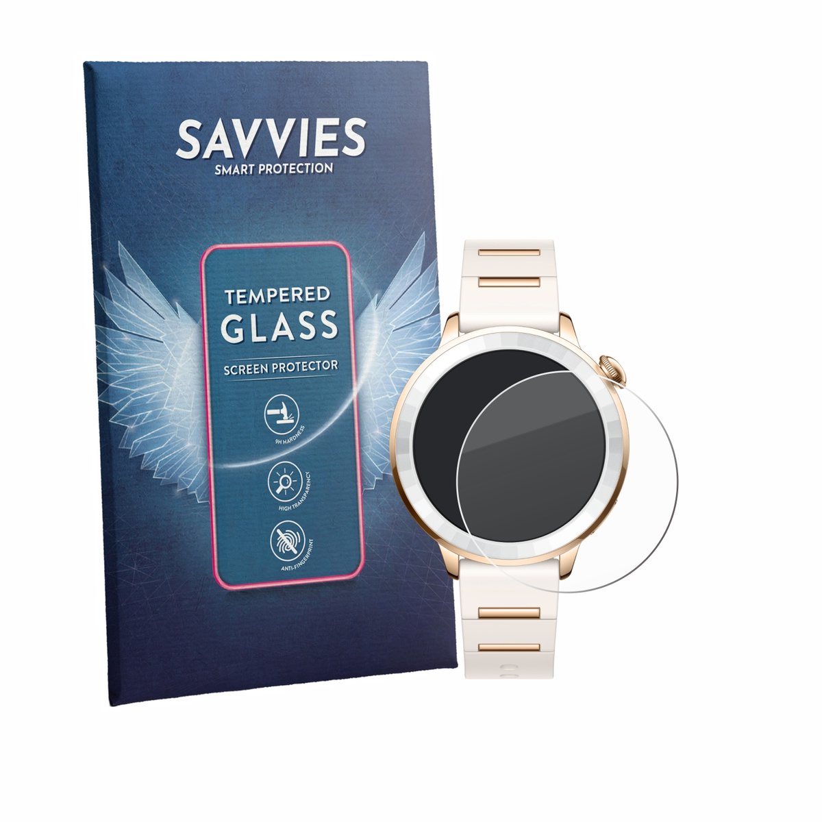 Savvies - Glas Screenprotector voor Oppo Watch X3 Mini - Gehard Beschermglas 9H