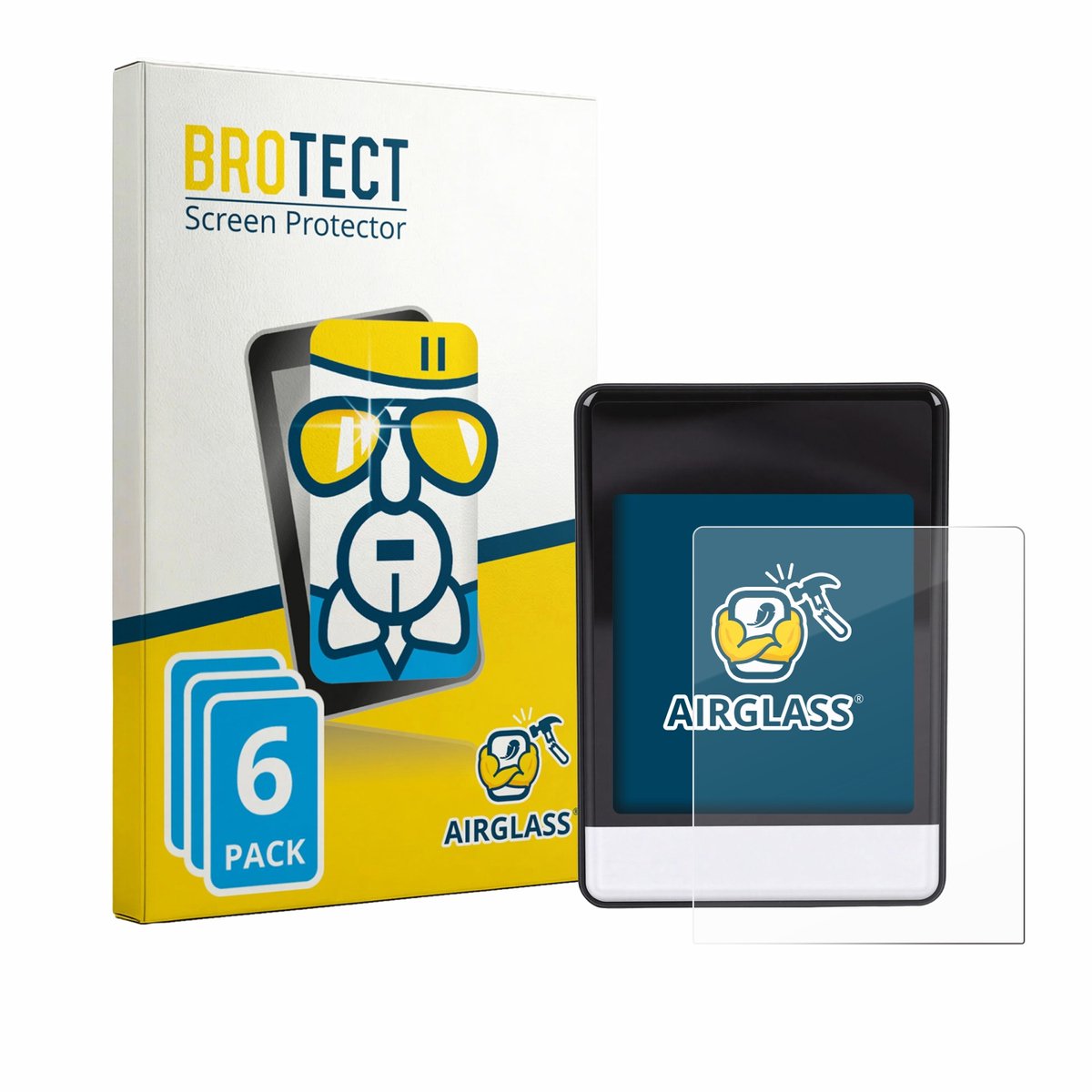 Screenprotector 6 Stuks voor Asixxsix Bike Computer Beschermglas transparant