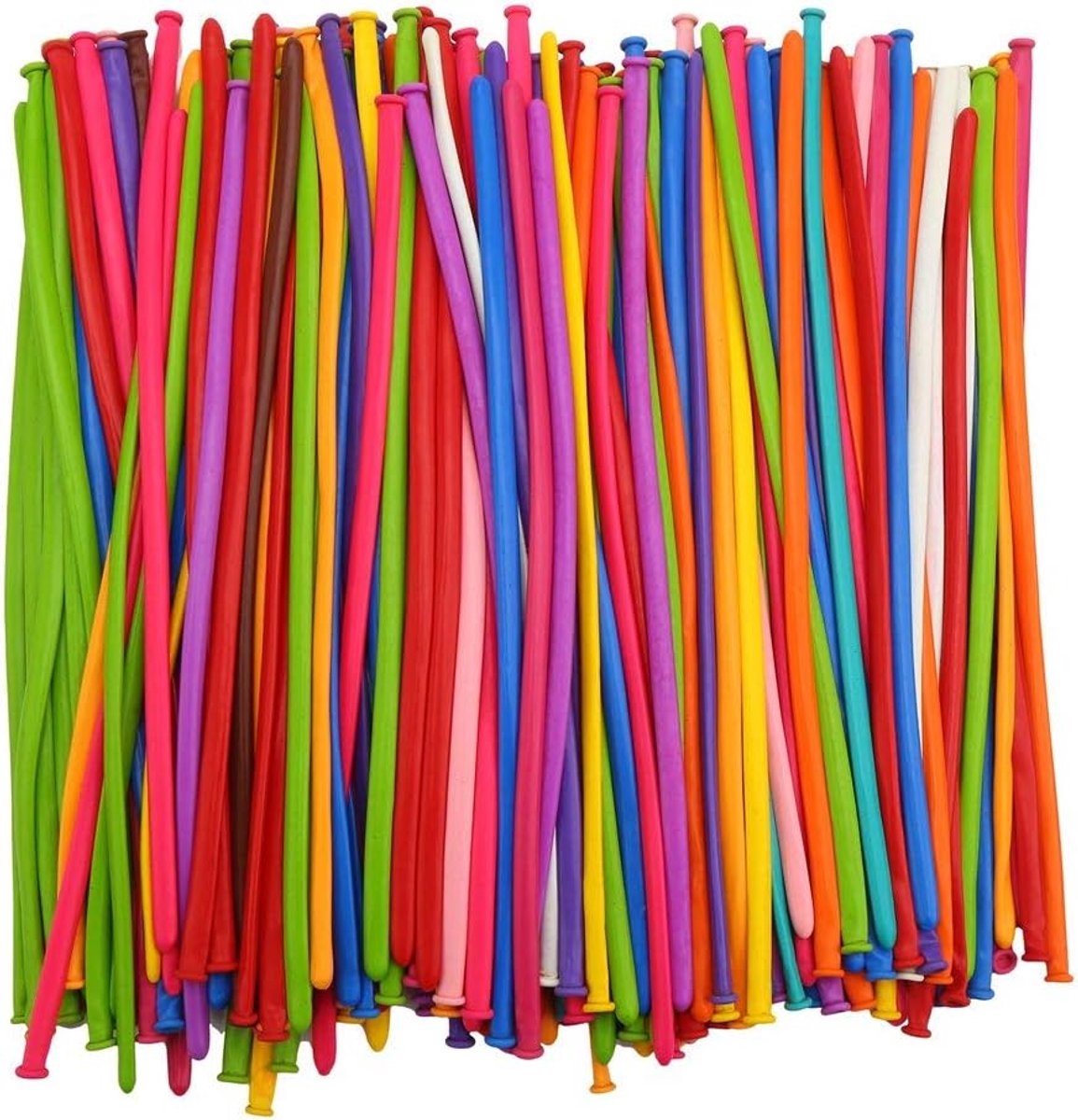 OLOEY 100pcs Modelling Balloons Twisting Large Mixed Coloured Art Craft Kit For Kids Birthday Party Decorations Bag Filler-Multicolour-30cm