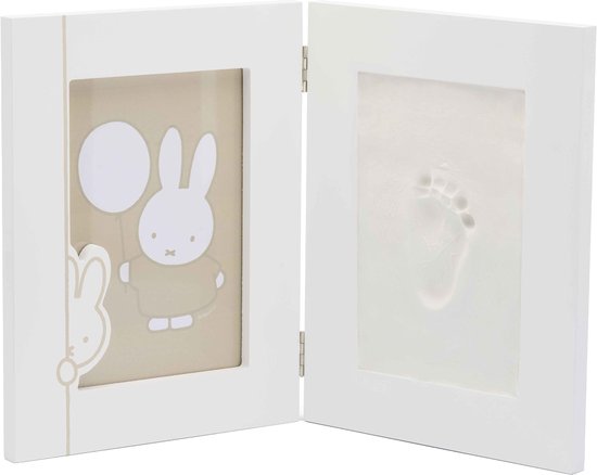 Dooky x Nijntje Double Frame Small - 2D Baby Hand- & Voetafdruk Lijst - Persoonlijk Kraamcadeau van Dooky — afbeelding 4