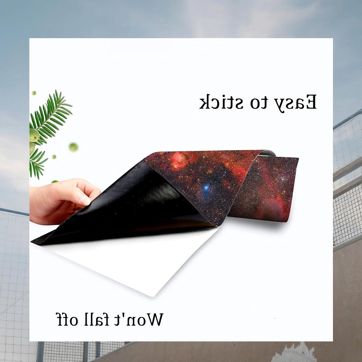 Premium Griptape voor Skateboards en Longboards, Antislip Surface met Hoge Grip, Ideaal voor Stunt Skateboards en Accessoires - Milky Way Kleur