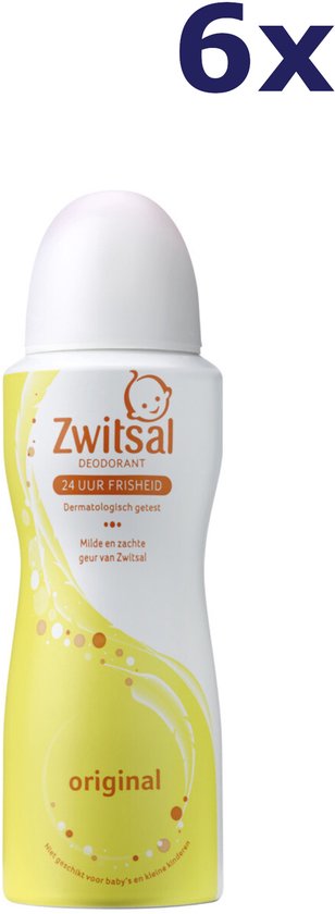 Zwitsal - Deodorant - Original - 6 x 100 ml - Voordeelverpakking