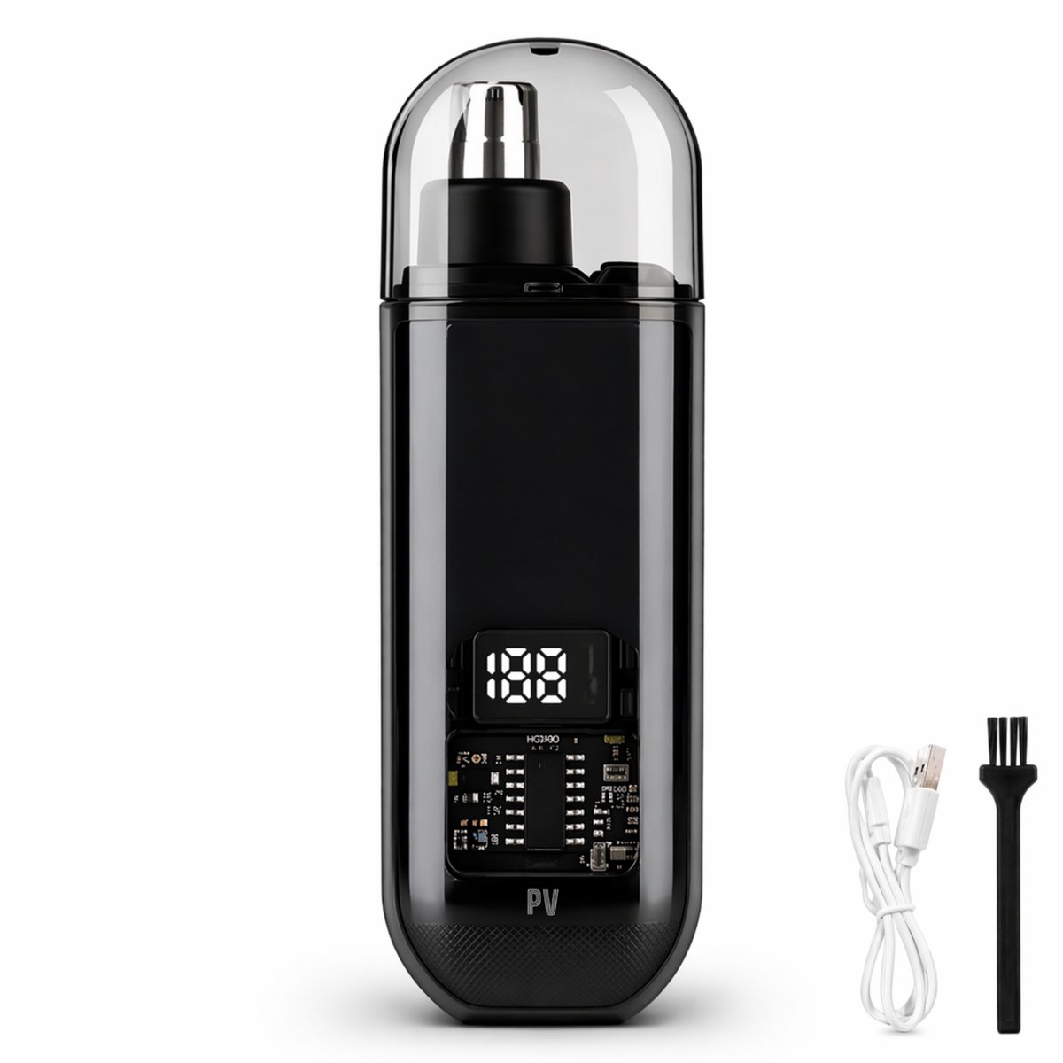 PureVolt Mini Neushaartrimmer - Inclusief Reinigingsborsteltje en USB Oplaadkabel - Neustrimmer - Waterproof - Neushaar - Trimmer - Scherpe mesjes - Waterdicht - Geschikt voor Reizen - Gemakkelijk mee te nemen - Oortrimmer - Oorhaartrimmer