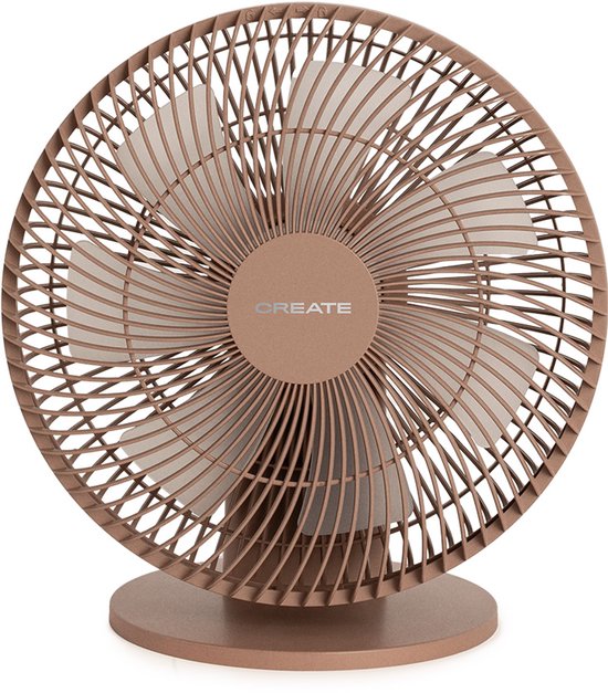 Oplaadbare tafel- en wandventilator 10W, 3 snelheden, kantelbaar, stil, draagbaar, USB-C, 7 uur autonomie