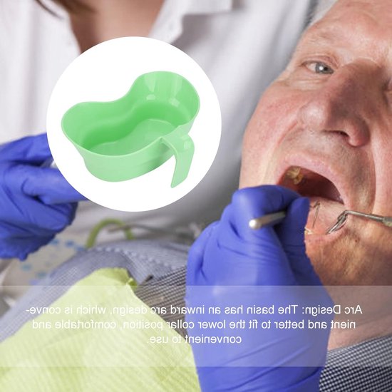 Vomitkommen voor Mondzorg, Plastic Emesis Schalen voor Bedlegerige Patiënten, Mondspoeling en Tandverzorging voor Volwassenen en Ouderen — afbeelding 4